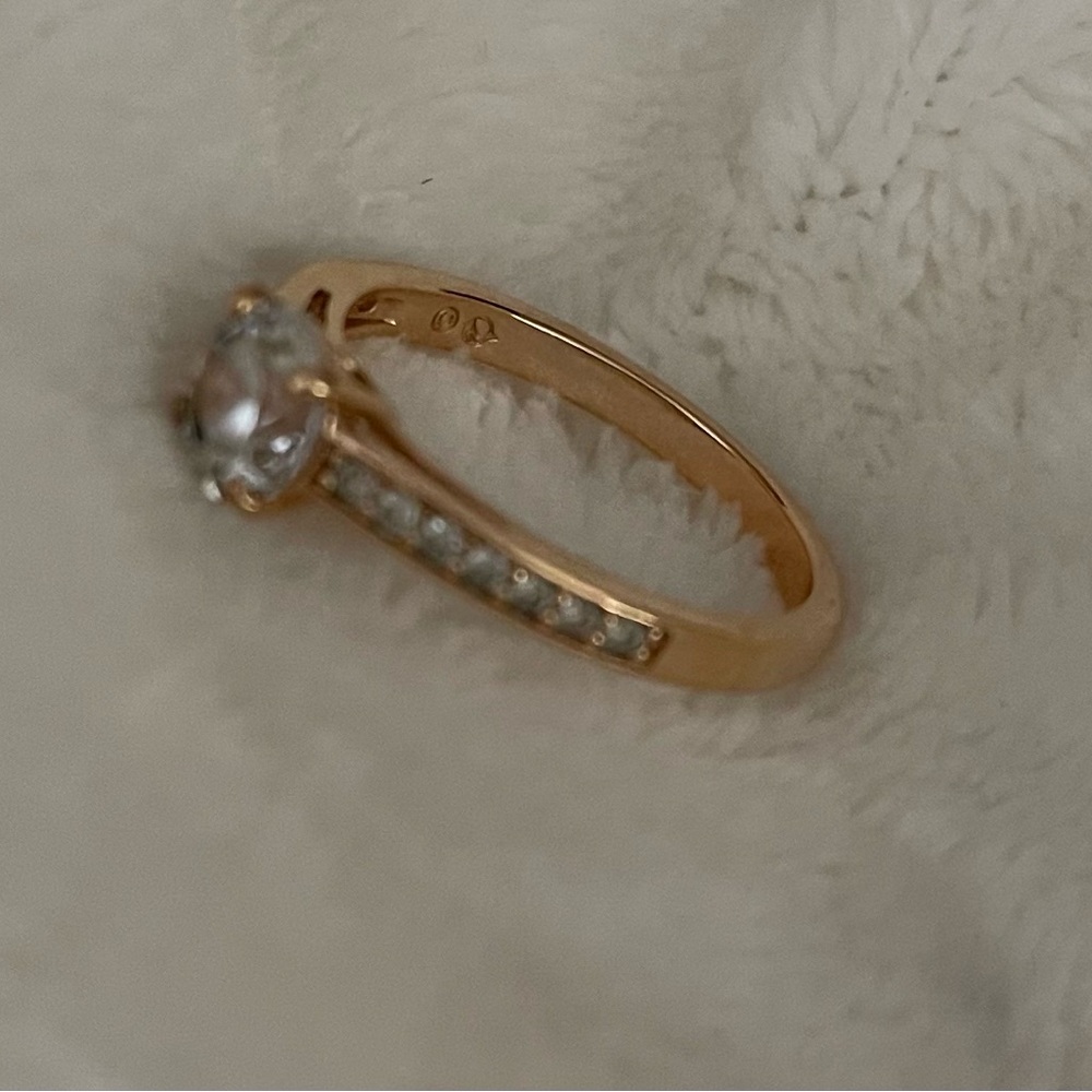 Swarovski Signed Rose Gold Crystal Ring | 8/58 - Picture 6 of 11